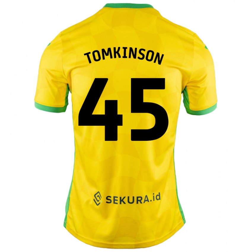 Damen Jonathan Tomkinson #45 Gelb Grün Heimtrikot Trikot 2024/25 T-Shirt Österreich