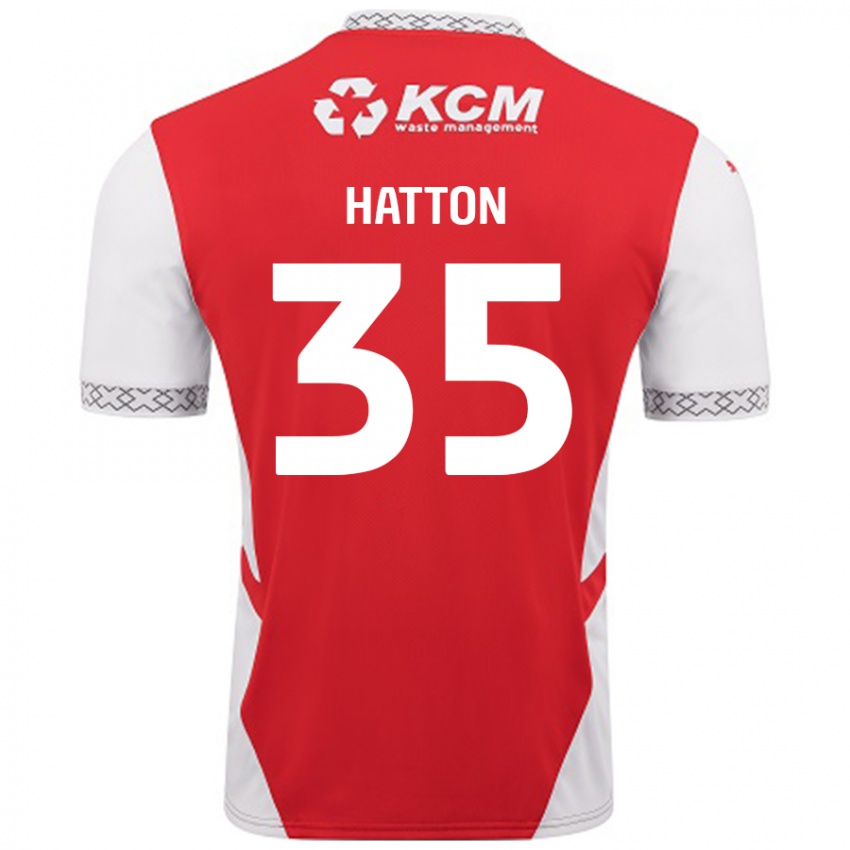 Damen Ben Hatton #35 Rot Weiß Heimtrikot Trikot 2024/25 T-Shirt Österreich