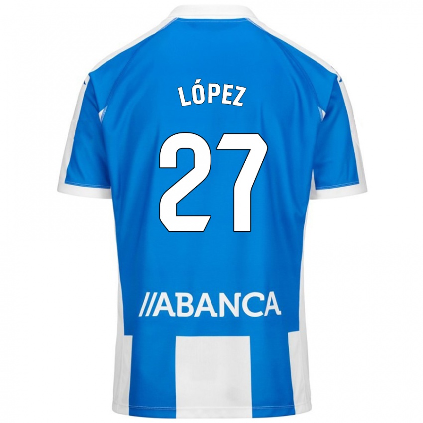 Damen Rubén López #27 Blau Weiß Heimtrikot Trikot 2024/25 T-Shirt Österreich