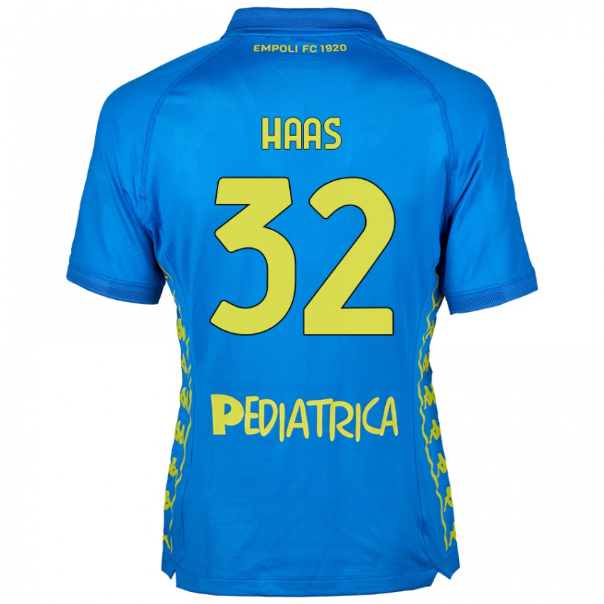 Damen Nicolas Haas #32 Blau Heimtrikot Trikot 2024/25 T-Shirt Österreich