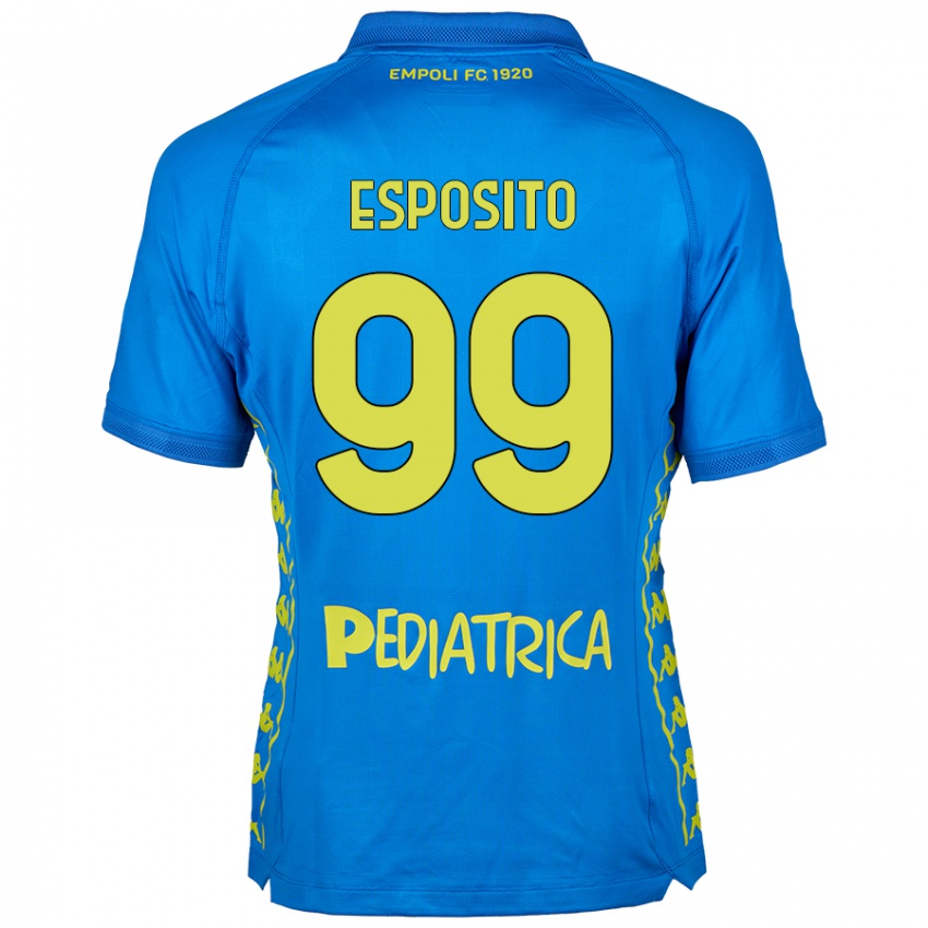 Damen Sebastiano Esposito #99 Blau Heimtrikot Trikot 2024/25 T-Shirt Österreich