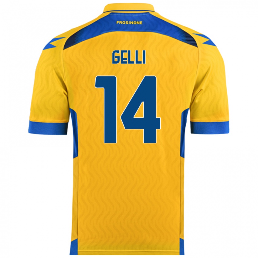 Damen Francesco Gelli #14 Gelb Heimtrikot Trikot 2024/25 T-Shirt Österreich