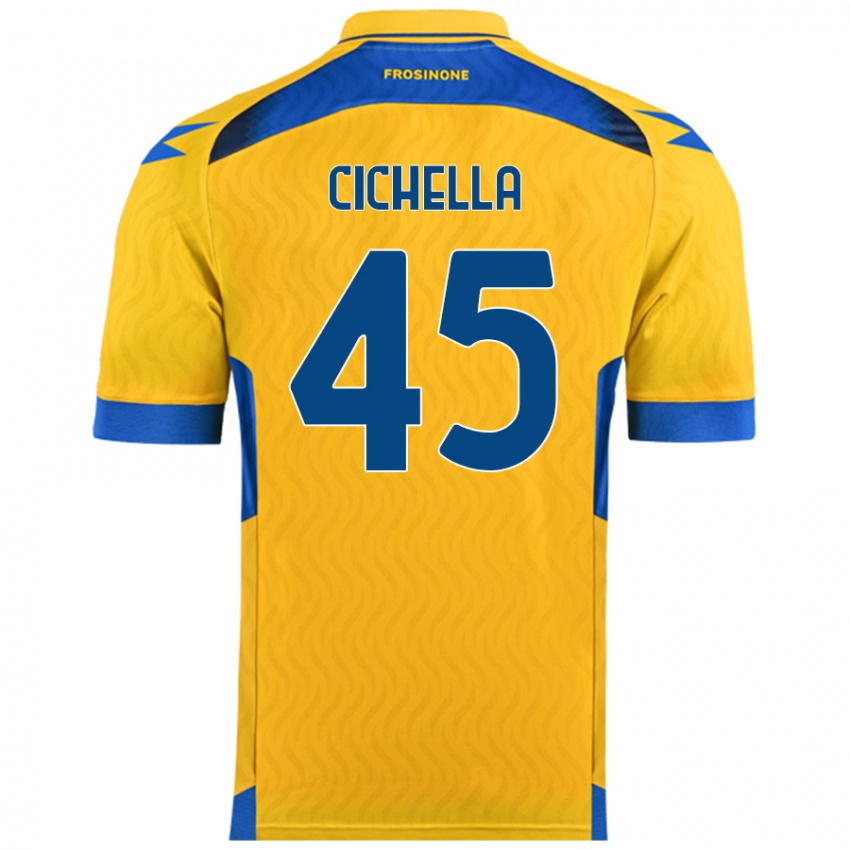 Damen Matteo Cichella #45 Gelb Heimtrikot Trikot 2024/25 T-Shirt Österreich