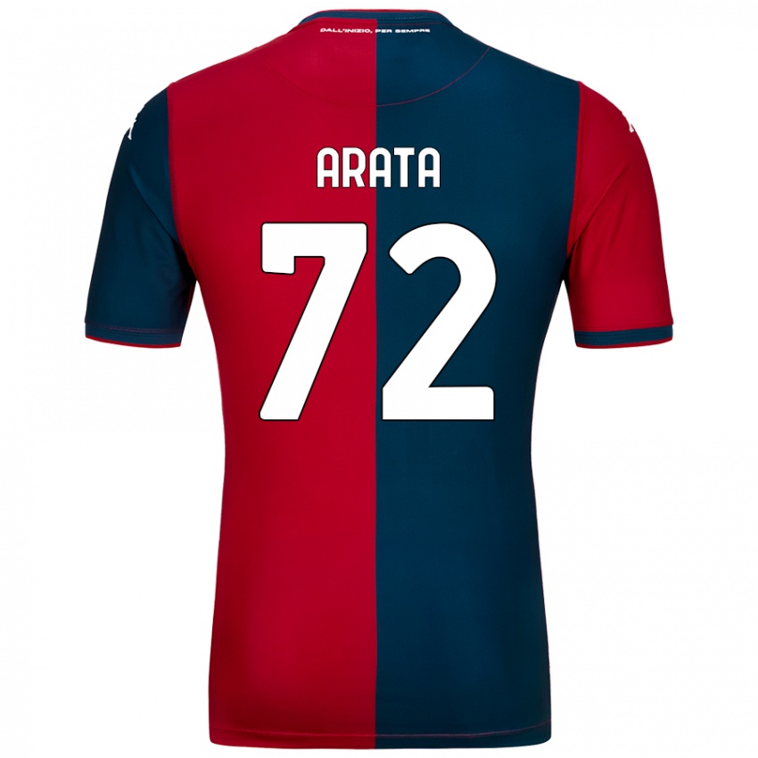 Damen Stefano Arata #72 Rot Dunkelblau Heimtrikot Trikot 2024/25 T-Shirt Österreich