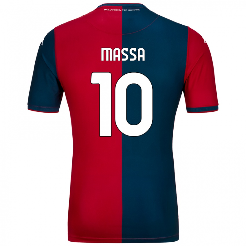 Damen Alessandra Massa #10 Rot Dunkelblau Heimtrikot Trikot 2024/25 T-Shirt Österreich