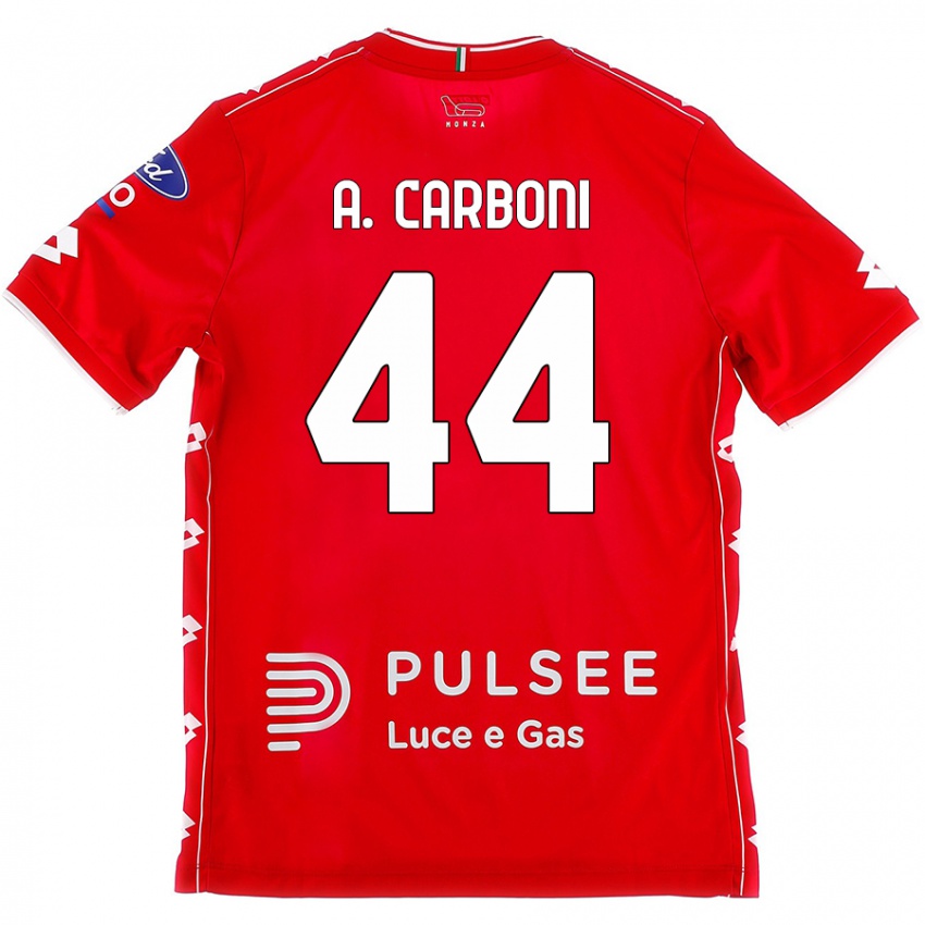 Damen Andrea Carboni #44 Rot Weiß Heimtrikot Trikot 2024/25 T-Shirt Österreich