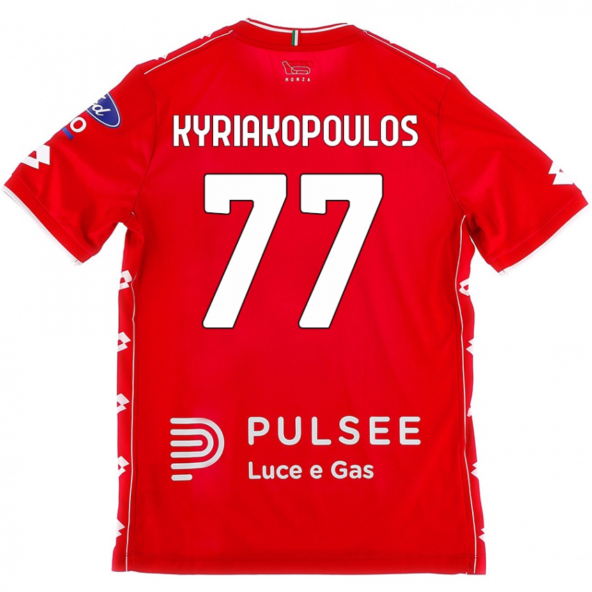 Damen Georgios Kyriakopoulos #77 Rot Weiß Heimtrikot Trikot 2024/25 T-Shirt Österreich