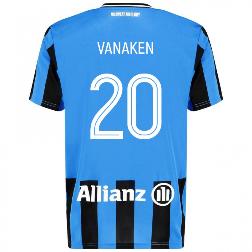 Damen Hans Vanaken #20 Himmelblau Schwarz Heimtrikot Trikot 2024/25 T-Shirt Österreich