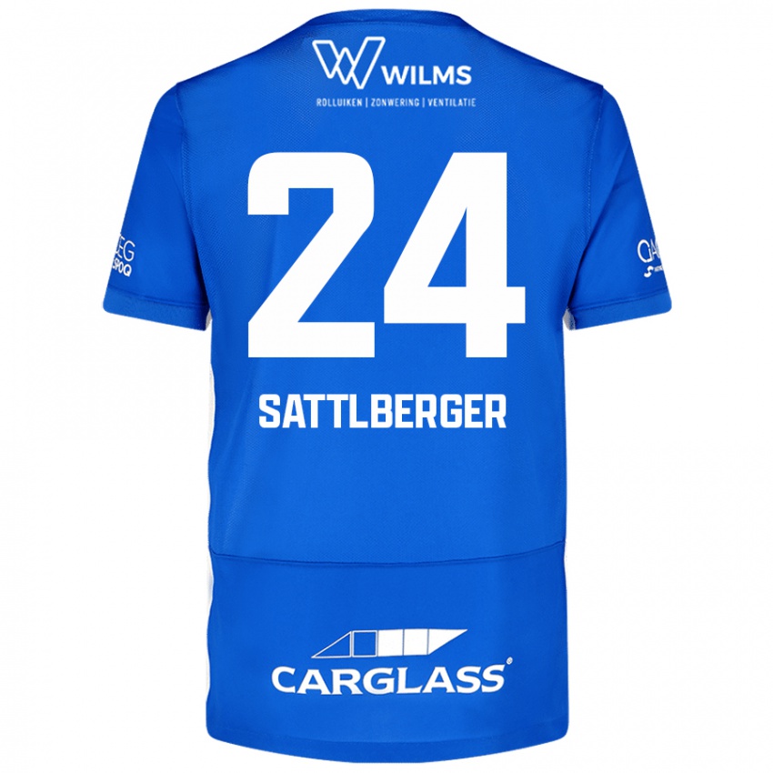 Damen Nikolas Sattlberger #24 Blau Heimtrikot Trikot 2024/25 T-Shirt Österreich