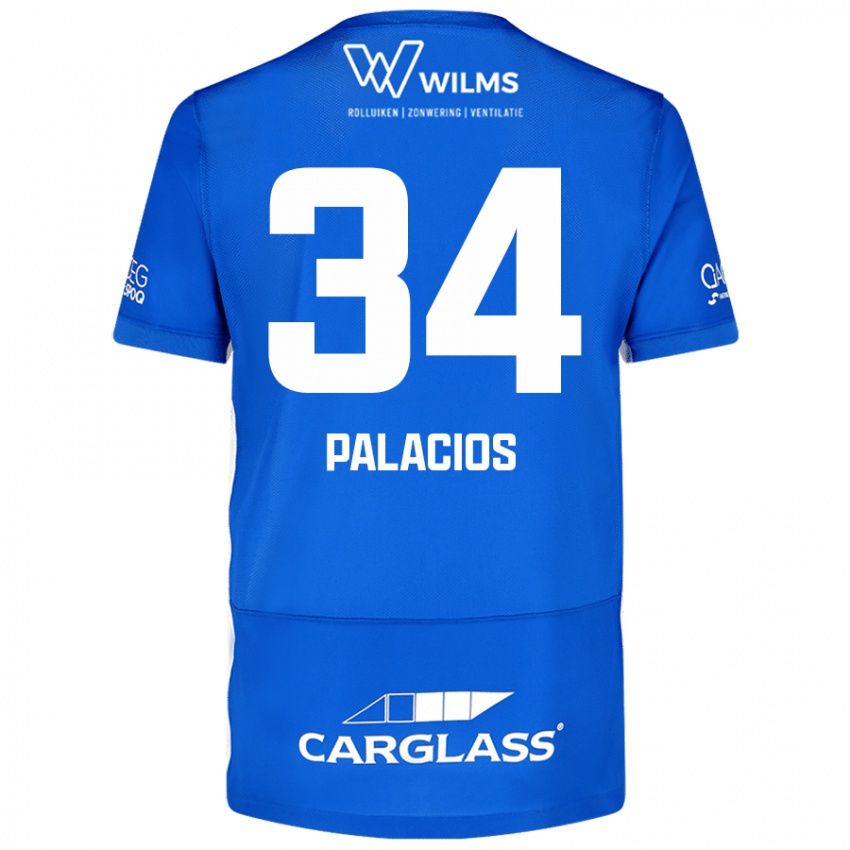 Damen Adrián Palacios #34 Blau Heimtrikot Trikot 2024/25 T-Shirt Österreich