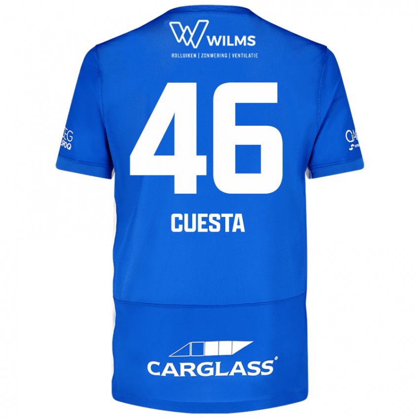 Damen Carlos Cuesta #46 Blau Heimtrikot Trikot 2024/25 T-Shirt Österreich