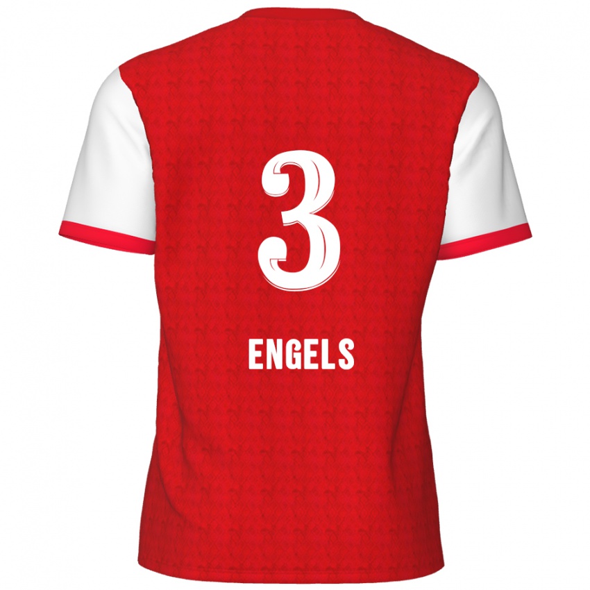 Damen Björn Engels #3 Rot Weiß Heimtrikot Trikot 2024/25 T-Shirt Österreich