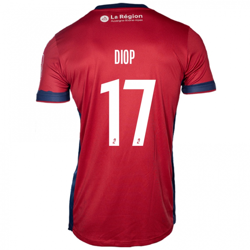 Damen Ousmane Diop #17 Hellburgunderrot Heimtrikot Trikot 2024/25 T-Shirt Österreich