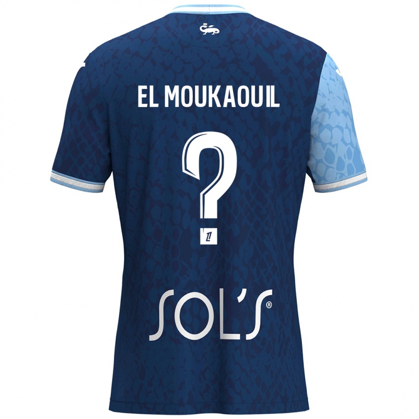 Damen Mohamed El Moukaouil #0 Himmelblau Dunkelblau Heimtrikot Trikot 2024/25 T-Shirt Österreich