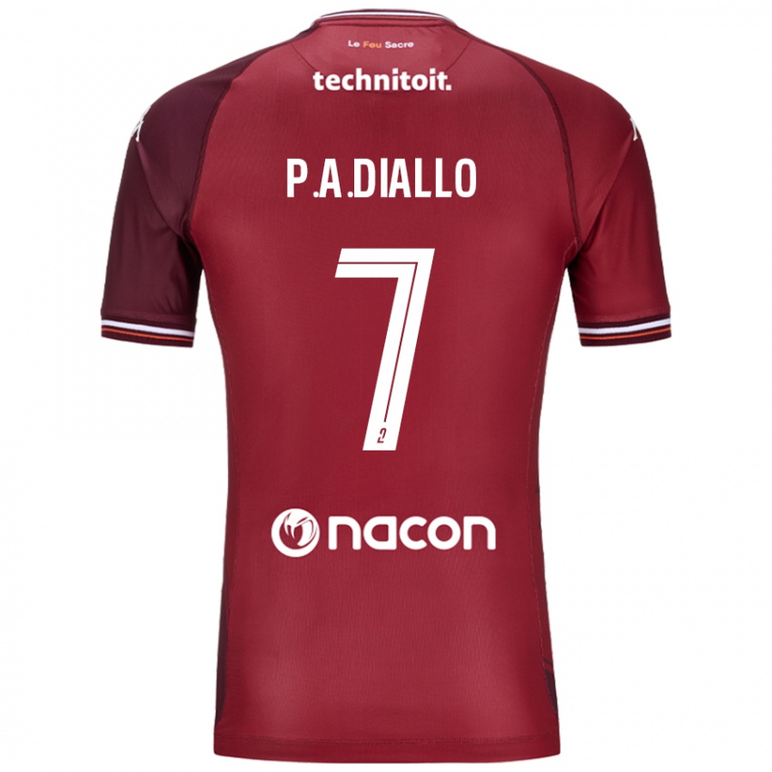 Damen Papa Amadou Diallo #7 Rot Granata Heimtrikot Trikot 2024/25 T-Shirt Österreich