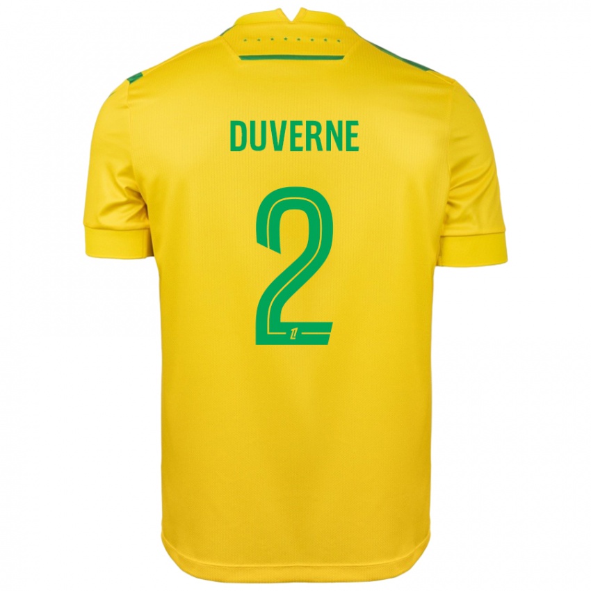 Damen Jean-Kévin Duverne #2 Gelb Grün Heimtrikot Trikot 2024/25 T-Shirt Österreich