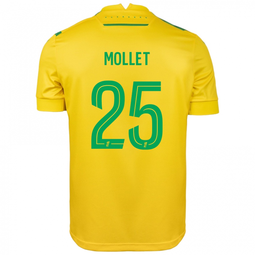 Damen Florent Mollet #25 Gelb Grün Heimtrikot Trikot 2024/25 T-Shirt Österreich