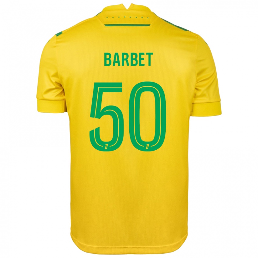 Damen Hugo Barbet #50 Gelb Grün Heimtrikot Trikot 2024/25 T-Shirt Österreich