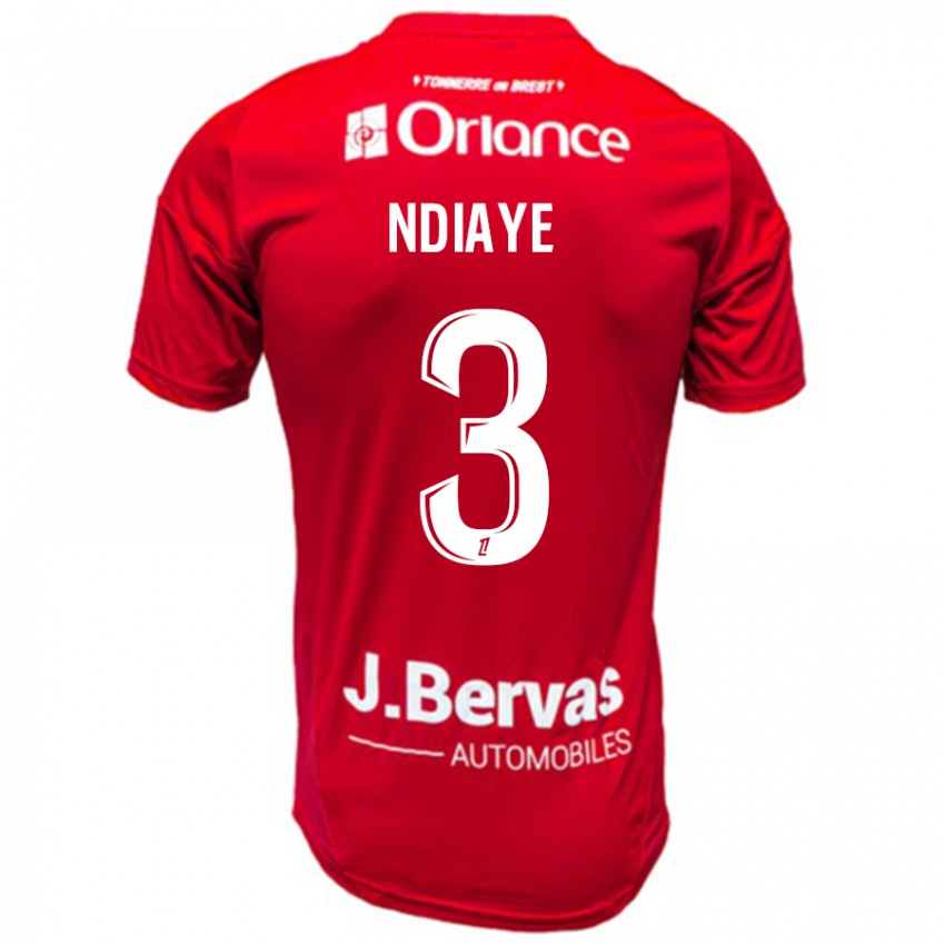 Damen Abdoulaye Ndiaye #3 Rot Weiß Heimtrikot Trikot 2024/25 T-Shirt Österreich