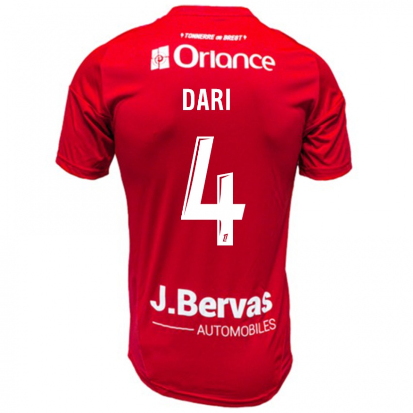 Damen Achraf Dari #4 Rot Weiß Heimtrikot Trikot 2024/25 T-Shirt Österreich