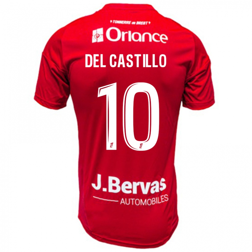 Damen Romain Del Castillo #10 Rot Weiß Heimtrikot Trikot 2024/25 T-Shirt Österreich