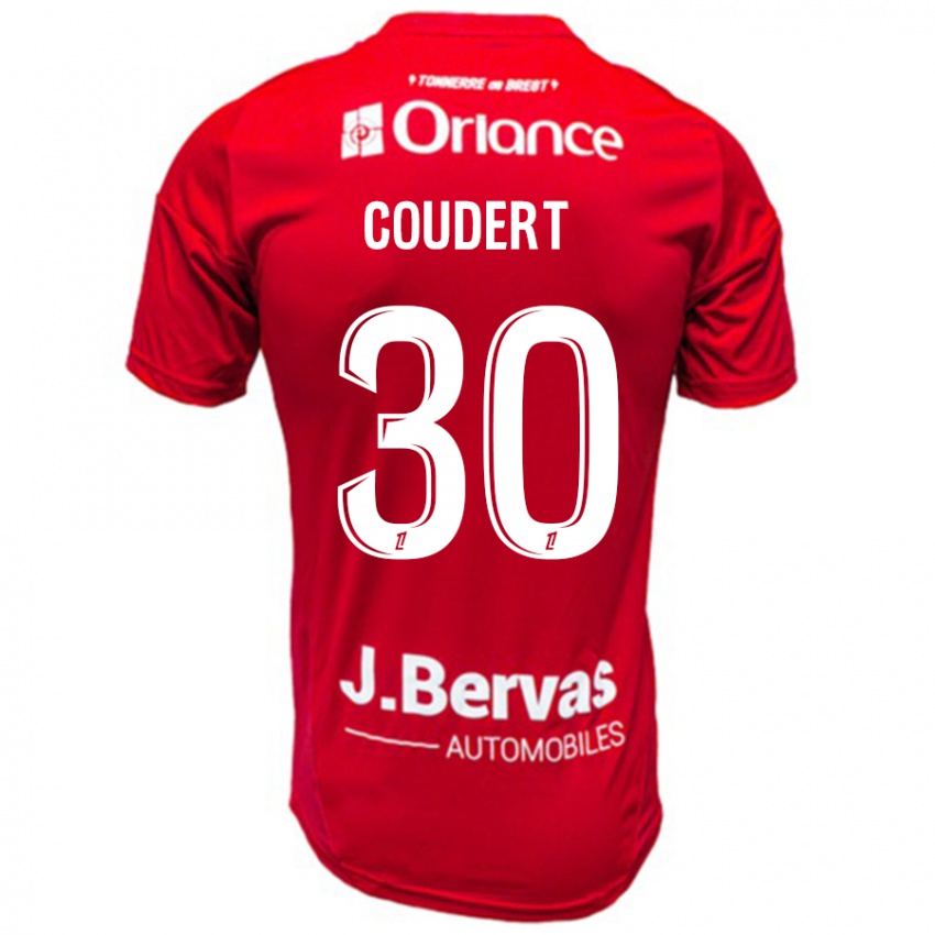 Damen Grégoire Coudert #30 Rot Weiß Heimtrikot Trikot 2024/25 T-Shirt Österreich