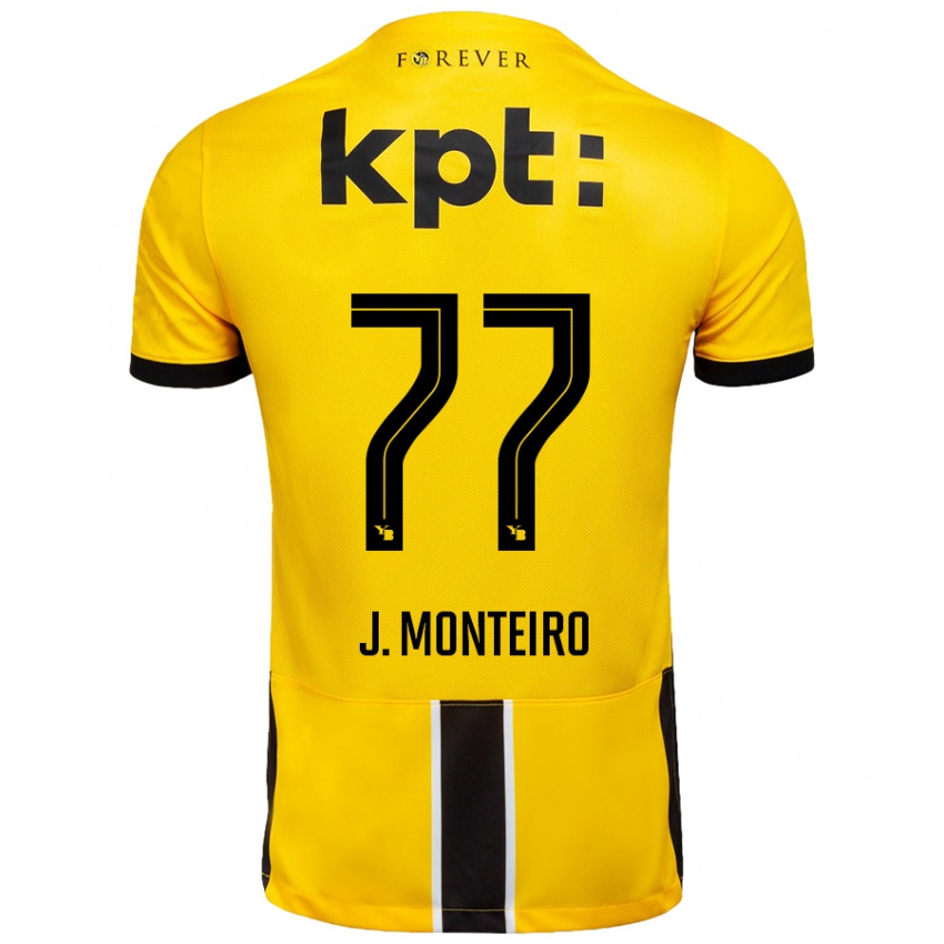 Damen Joël Monteiro #77 Gelb Schwarz Heimtrikot Trikot 2024/25 T-Shirt Österreich