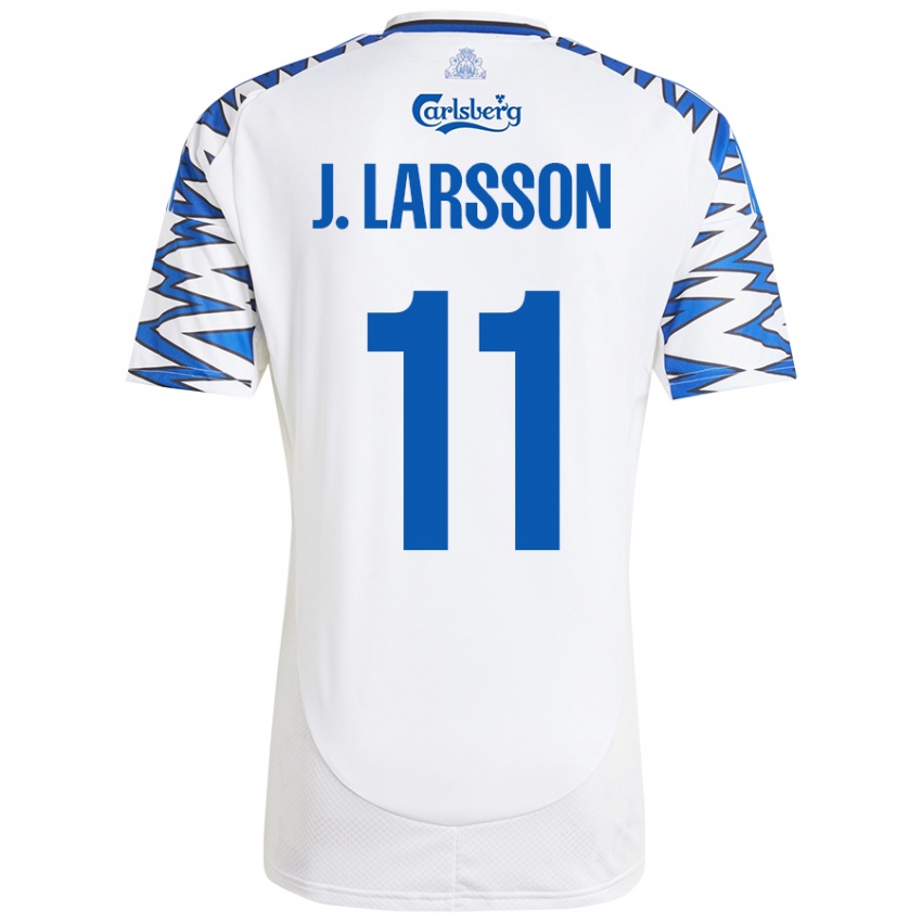 Damen Jordan Larsson #11 Weiß Himmelblau Heimtrikot Trikot 2024/25 T-Shirt Österreich