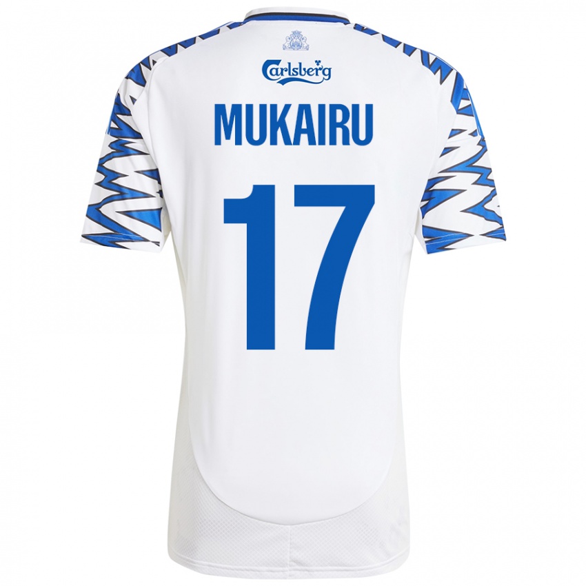 Damen Paul Mukairu #17 Weiß Himmelblau Heimtrikot Trikot 2024/25 T-Shirt Österreich