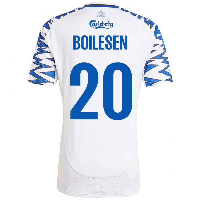 Damen Nicolai Boilesen #20 Weiß Himmelblau Heimtrikot Trikot 2024/25 T-Shirt Österreich