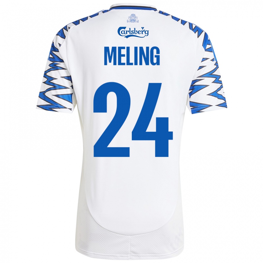 Damen Birger Meling #24 Weiß Himmelblau Heimtrikot Trikot 2024/25 T-Shirt Österreich