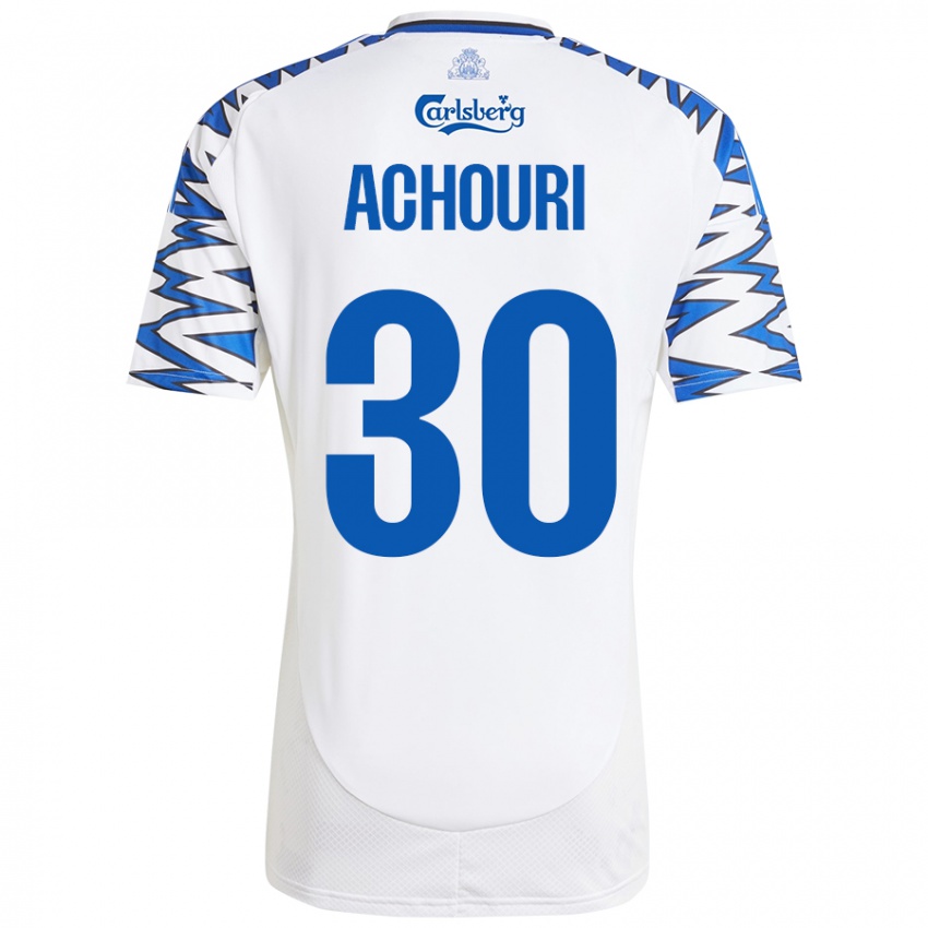 Damen Elias Achouri #30 Weiß Himmelblau Heimtrikot Trikot 2024/25 T-Shirt Österreich