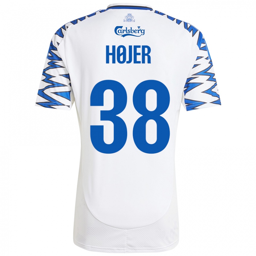 Damen Oliver Højer #38 Weiß Himmelblau Heimtrikot Trikot 2024/25 T-Shirt Österreich