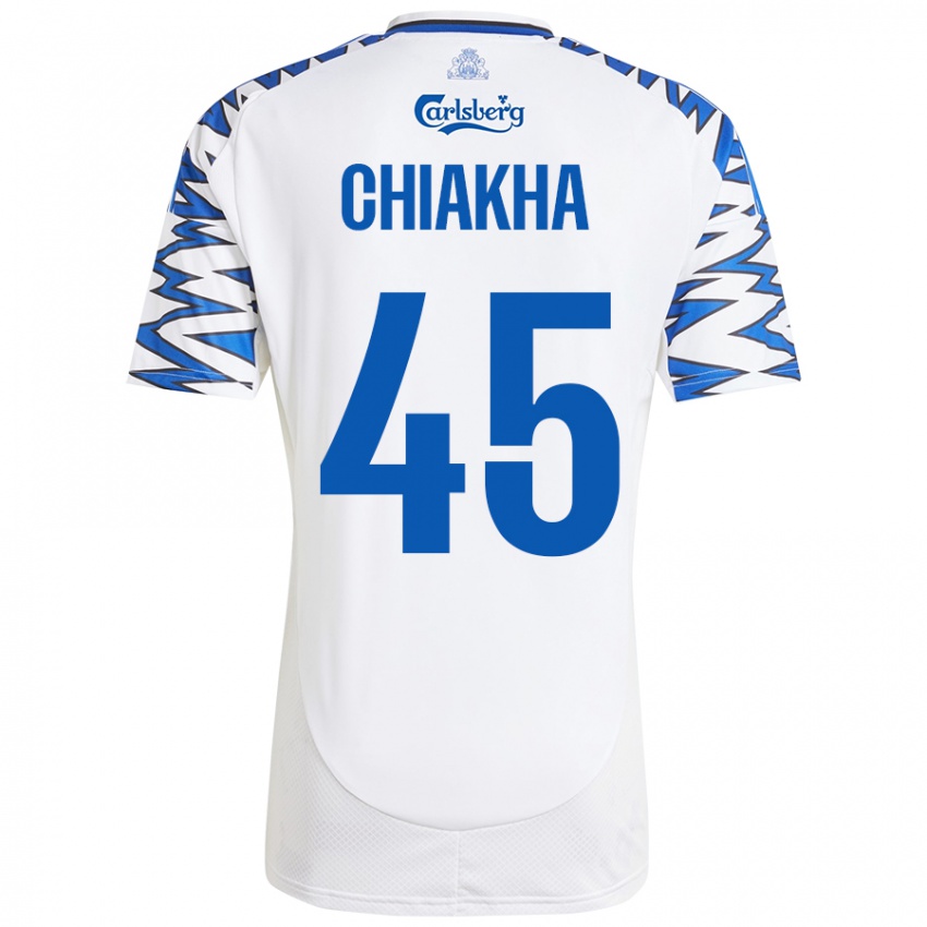 Damen Amin Chiakha #45 Weiß Himmelblau Heimtrikot Trikot 2024/25 T-Shirt Österreich