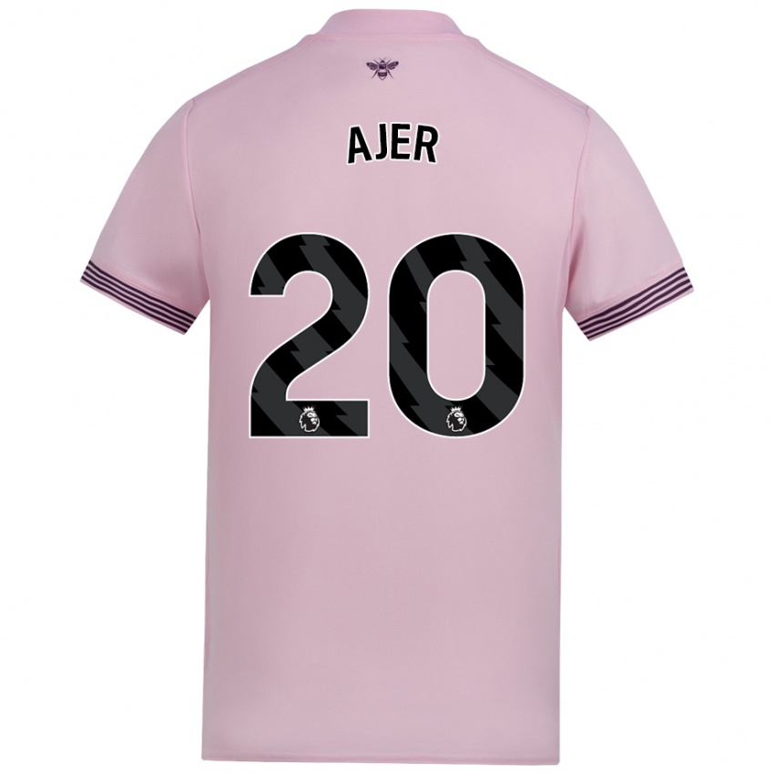 Damen Kristoffer Ajer #20 Rosa Auswärtstrikot Trikot 2024/25 T-Shirt Österreich