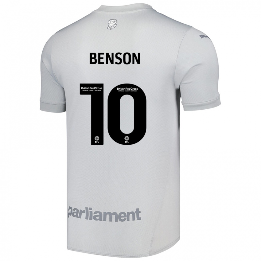 Damen Josh Benson #10 Silbergrau Auswärtstrikot Trikot 2024/25 T-Shirt Österreich