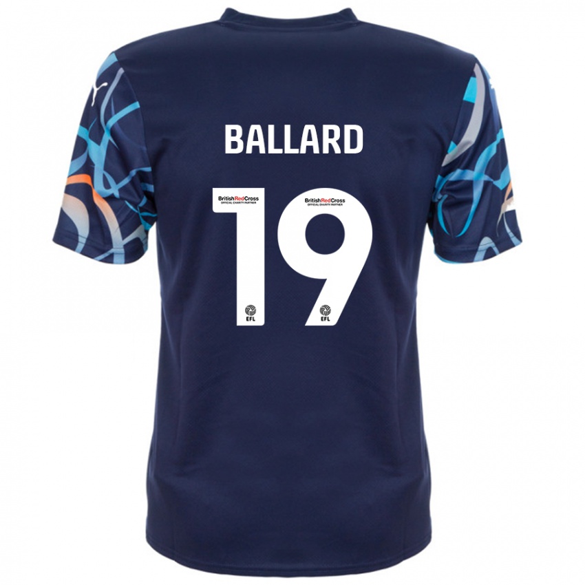 Damen Dom Ballard #19 Marineblau Auswärtstrikot Trikot 2024/25 T-Shirt Österreich