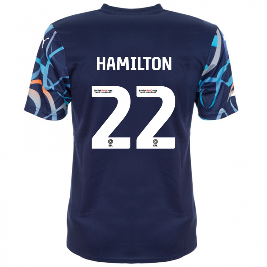 Damen Cj Hamilton #22 Marineblau Auswärtstrikot Trikot 2024/25 T-Shirt Österreich