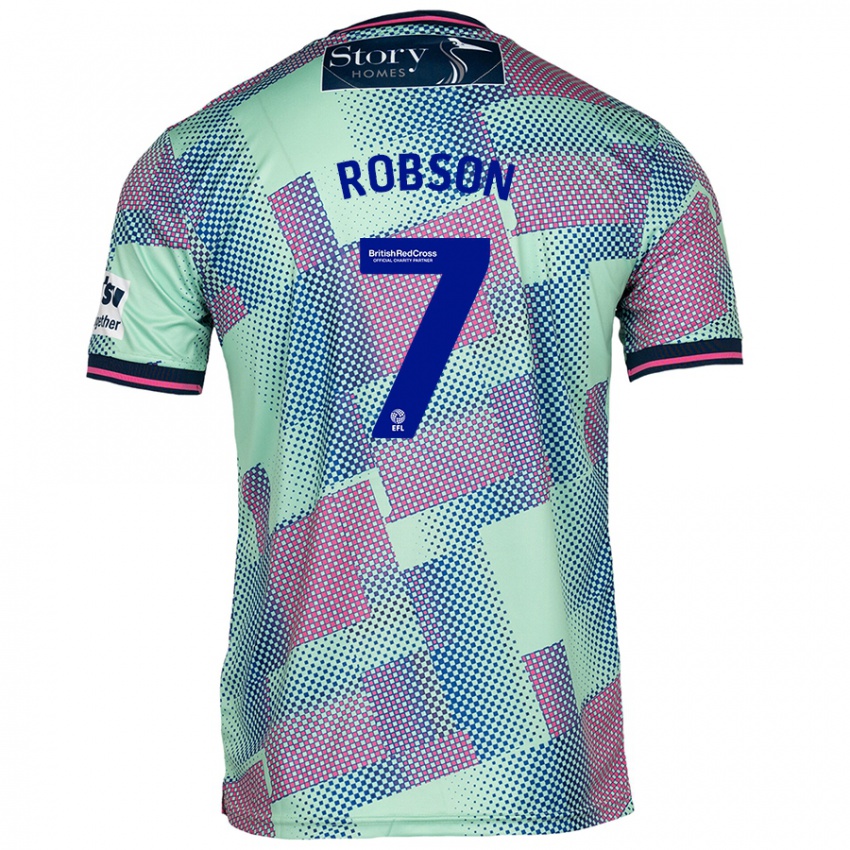 Damen Ethan Robson #7 Grün Auswärtstrikot Trikot 2024/25 T-Shirt Österreich