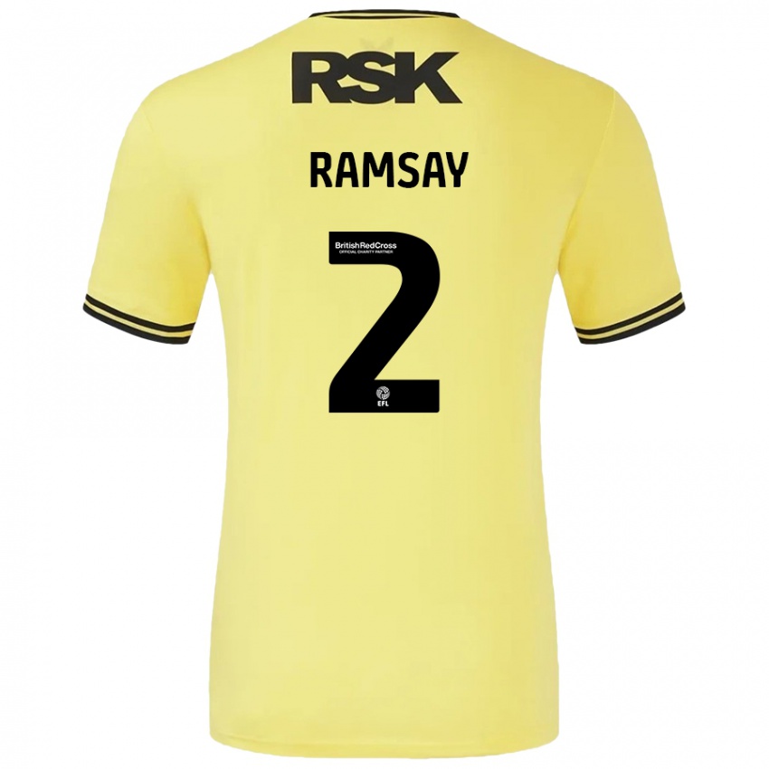 Damen Kayne Ramsay #2 Gelb Schwarz Auswärtstrikot Trikot 2024/25 T-Shirt Österreich