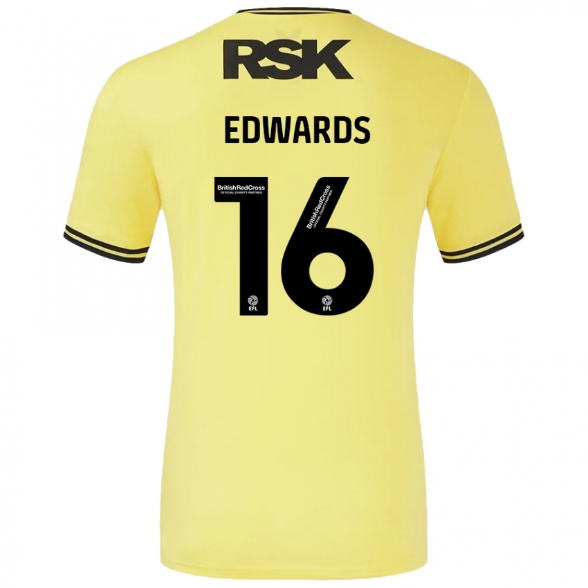 Damen Josh Edwards #16 Gelb Schwarz Auswärtstrikot Trikot 2024/25 T-Shirt Österreich