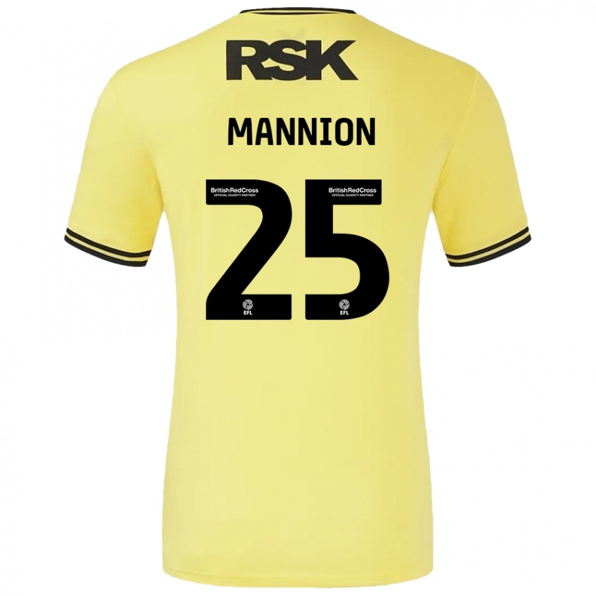 Damen Will Mannion #25 Gelb Schwarz Auswärtstrikot Trikot 2024/25 T-Shirt Österreich