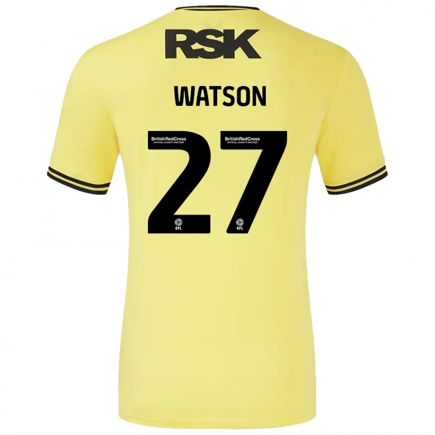 Damen Tennai Watson #27 Gelb Schwarz Auswärtstrikot Trikot 2024/25 T-Shirt Österreich