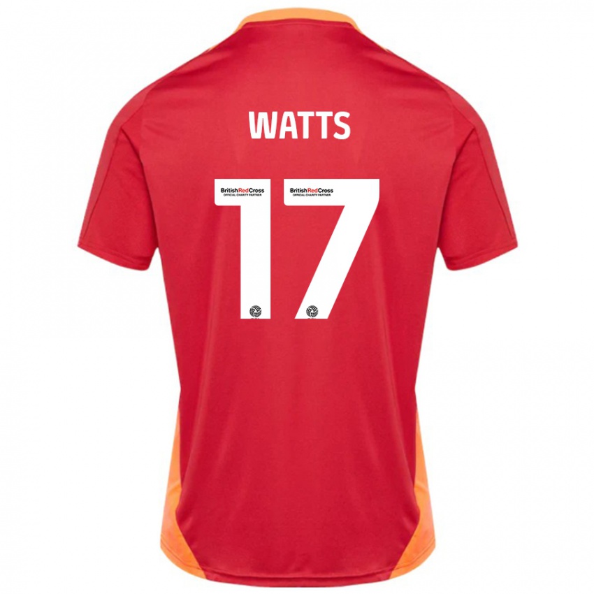 Damen Caleb Watts #17 Blau Cremeweiß Auswärtstrikot Trikot 2024/25 T-Shirt Österreich