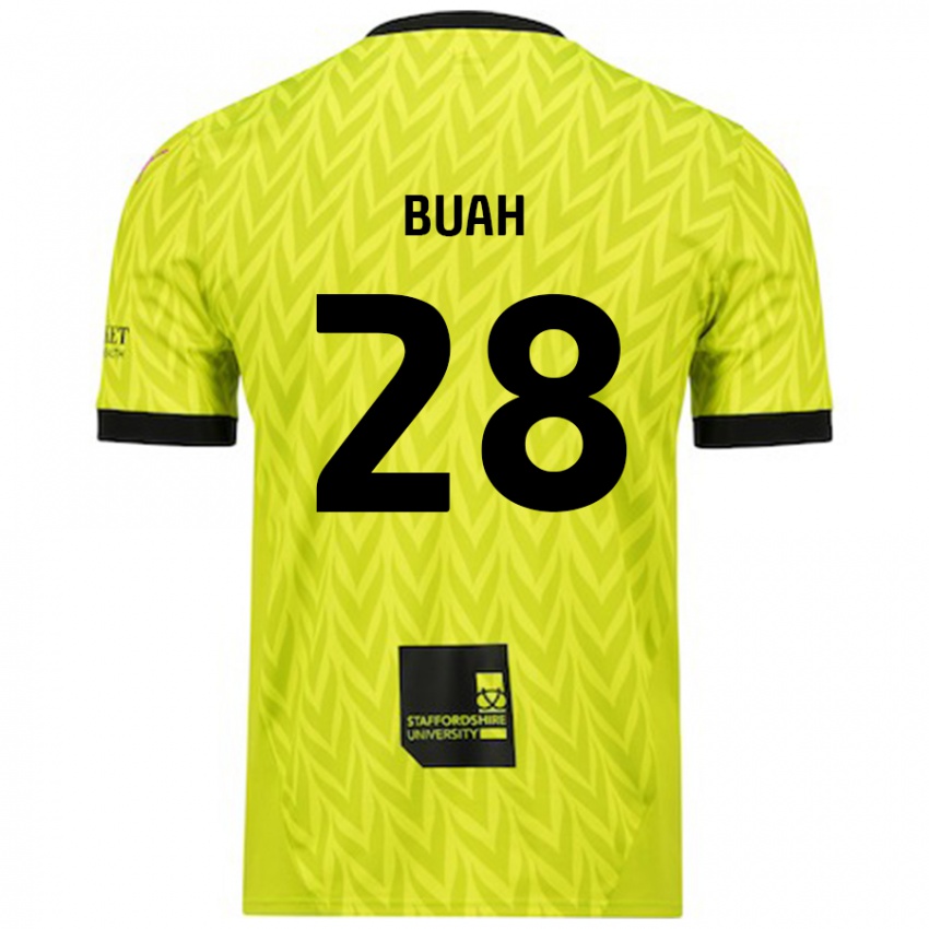 Damen Andrew Buah #28 Fluoreszierend Grün Auswärtstrikot Trikot 2024/25 T-Shirt Österreich