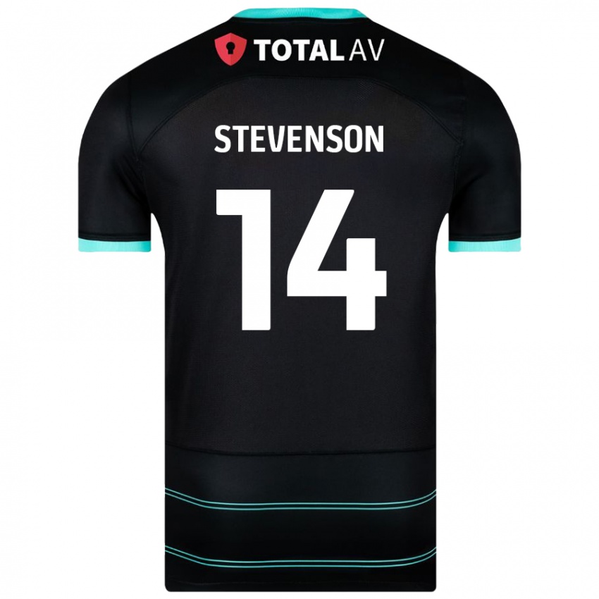 Damen Ben Stevenson #14 Schwarz Auswärtstrikot Trikot 2024/25 T-Shirt Österreich