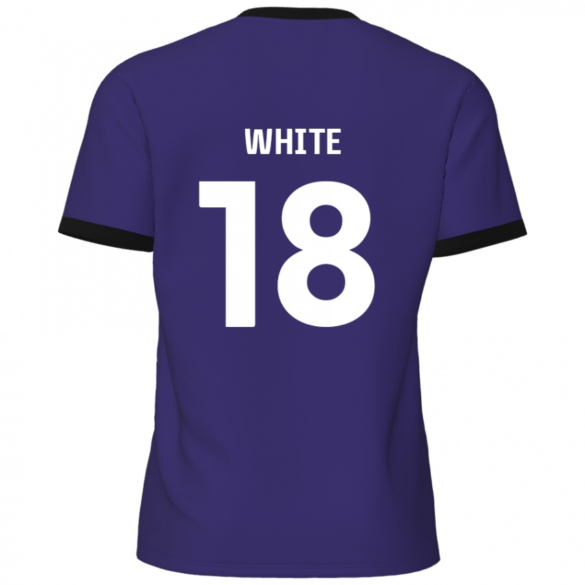 Damen Harvey White #18 Lila Auswärtstrikot Trikot 2024/25 T-Shirt Österreich