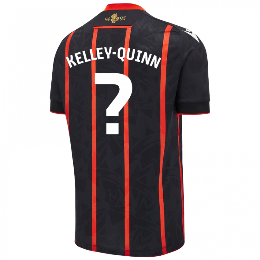 Damen Leon Kelley-Quinn #0 Schwarz Rot Auswärtstrikot Trikot 2024/25 T-Shirt Österreich