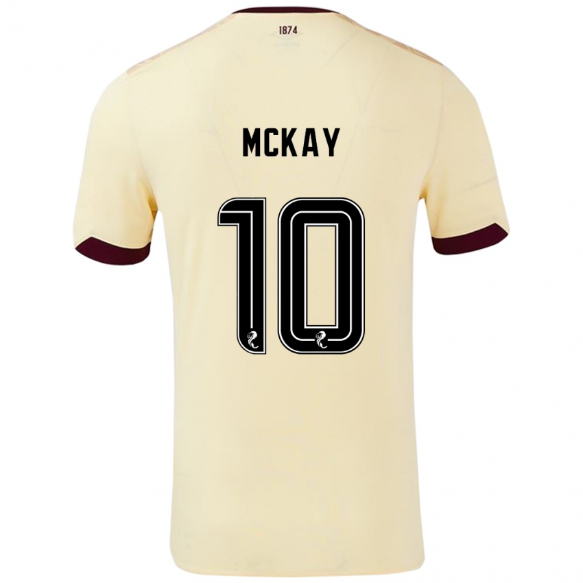 Damen Barrie Mckay #10 Creme Burgunderrot Auswärtstrikot Trikot 2024/25 T-Shirt Österreich