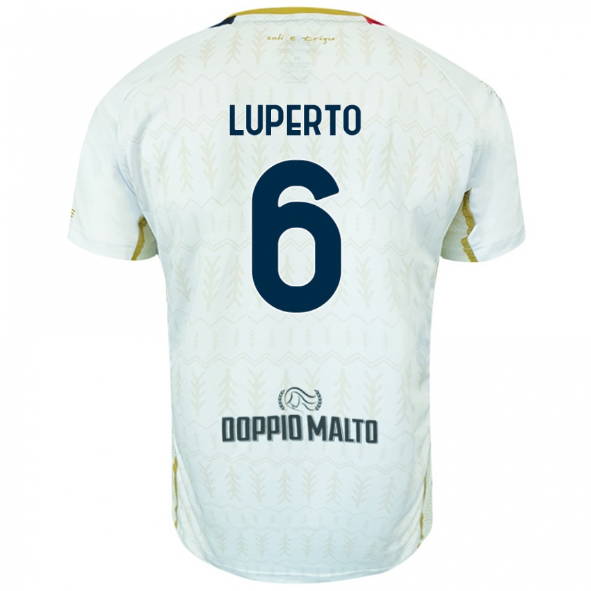 Damen Sebastiano Luperto #6 Weiß Auswärtstrikot Trikot 2024/25 T-Shirt Österreich